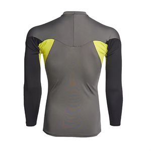 Haut de compression thermique à manches longues pour homme, coupe ajustée, séchage rapide, pour sports d'hiver, yoga, sous-vêtement de sport, tissu tricoté léger, couleur unie - Product Image 2