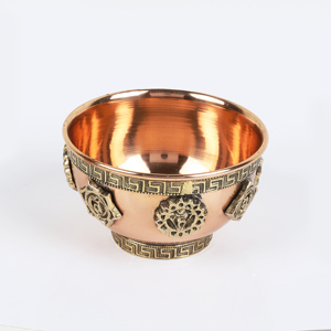 Bol en cuivre antique, petit, pour fumigations et offrandes, usages multiples, brûleur d'encens, fait main, décoration intérieure, par des consignataires indiens - Product Image 4