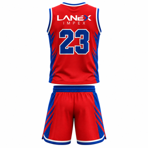 Ensemble de maillot et short de basket-ball sur mesure, respirant, à séchage rapide, imprimé par sublimation, uniforme pour les équipes sportives professionnelles - Product Image 3
