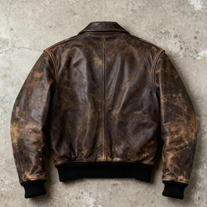 Chaqueta de Cuero Genuino Personalizada de Nuevo Estilo para Hombre, Chaqueta de Cuero de Primera Calidad, Corte Clásico Moderno, Personalizable en Todas las Tallas - Product Image 4