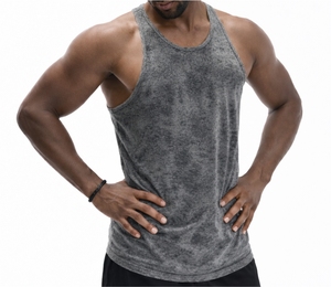 Men Sleeveless Workout <b>Stringer</b> Tank Top Gym Fashionable Casual Style Quick Dry Breathable 100% Cotton Muscle Fit Sports <b>Vest</b> - Product Image 1