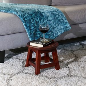 Carved Floral Cherry Wooden <b>Step</b> <b>Stool</b> Kids' Chair - Product Image 5