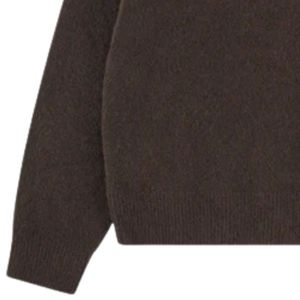 <b>Brown</b> Knitted Crew Sweater Premium Soft Cotton Lightweight Casual Pullover Comfortable Fitted Design for Winter - Product Image 3