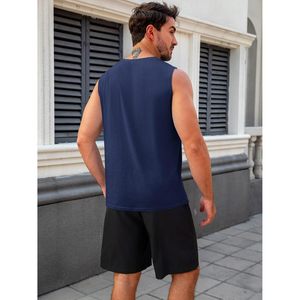 2025 camisetas sin mangas informales de verano para hombre, Camiseta básica de entrenamiento para gimnasio, camiseta muscular con capucha, ropa atlética sin mangas para gimnasio - Product Image 2