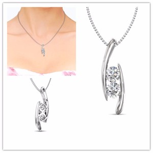 Collar Daisini con Colgante en Espiral Adornado con Cristales de Swarovski, Plata de Ley 925, Moda Casual para Mujer, Joyería <span class=keywords><strong>Destiny</strong></span> - Product Image 4
