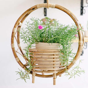 Macetero decorativo para jardín o balcón, maceta de ratán al por mayor, macetero colgante para plantas verdes - Product Image 4