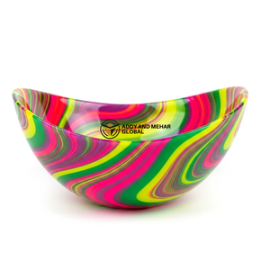 ชามเสิร์ฟตกแต่งหลากสีสัน ชามผลไม้และสลัดสไตล์โมเดิร์นสำหรับโต๊ะอาหาร ห้องครัว และบ้านสไตล์ร่วมสมัย - Product Image 6