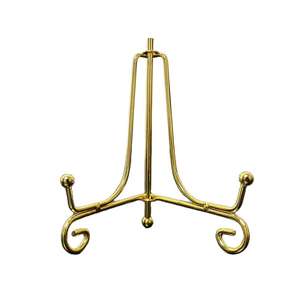 Chevalet autoportant en métal doré, réglable, pour présentation au sol, idéal pour les mariages - Product Image 1