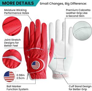 Gants de golf en cuir de chèvre ultra légers et durables, haute élasticité, nouvelle arrivée, séchage rapide, doux, unisexes, pour le sport. - Product Image 2