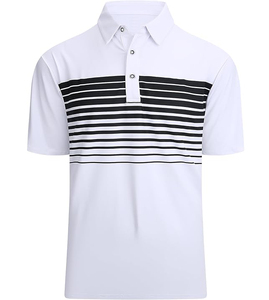 Polo de sport d'été à manches courtes pour homme en tissu tricoté respirant – Idéal pour le tennis et le golf – Polo de golf par sublimation - Product Image 1
