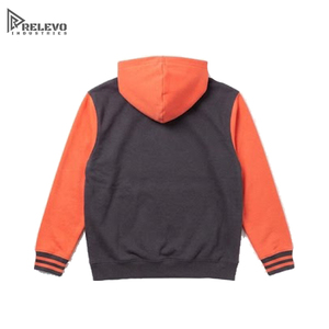 OEM Custom Unisex Two Tone Colorblock Fleece Winter Heavyweight Washed Hoodie Varsity <b>Lettering</b> Print Chenille <b>Applique</b> Hooded - Product Image 2