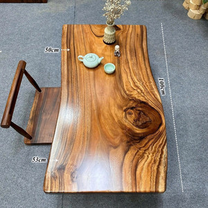 Live EDGE โต๊ะกาแฟแบบเรียบง่าย, โต๊ะกลางสำหรับห้องนั่งเล่นโต๊ะกาแฟไม้เนื้อแข็งแฮนด์เมดไม้ธรรมชาติตกแต่ง - Product Image 2