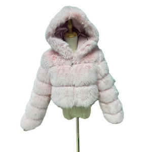 Chaqueta de Piel de Zorro para Mujer, Moderna y a la Moda, OEM 2026, Abrigo de Invierno Grueso y Cálido de Lujo, Talla Grande, con Capucha Corta y Esponjosa - Product Image 5
