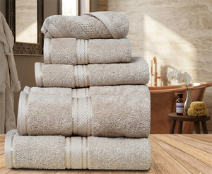 Toallas de Mano Desechables de Algodón Orgánico Teñido en Hilo Color Granate, Altamente Absorbentes, para Spa, Viajes, Playa y Piscina - Product Image 2