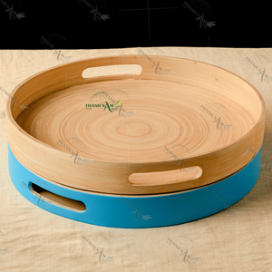 Vietnamese Bamboo <b>Tray</b> for Serving Drinks and <b>Snacks</b> with Natural Charm - Product Image 2