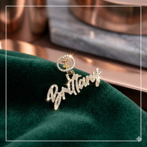 925 <b>Silver</b> Gold Plated Cursive <b>Initial</b> Letter Name Pendant Custom Iced Charm <b>Necklace</b> Lab Grown Diamond Personalized Trendy Gift - Product Image 2