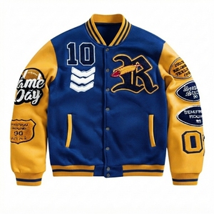 Chaqueta Varsity de Béisbol Personalizada para Hombre, Chaqueta Letterman, Chaqueta Bomber de Moda Urbana al por Mayor con Bordado de Logotipo Personalizado - Product Image 4