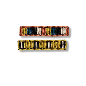 Elegante Pinza para el Cabello con Bordado de Cuentas, Accesorio para el Cabello con Cuentas de Bloques de Color Anna, Paquete de 2, Uso Diario, Resina de la India - Product Image 6
