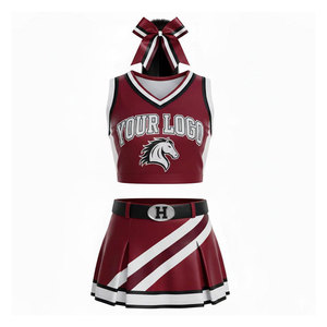 Ventes en gros de costumes de cheerleading pour femmes adultes, ensembles personnalisables imprimés, 100% polyester, haute qualité, service OEM, logo personnalisé - Product Image 6
