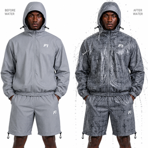 Chaquetas cortas para hombre Y2K personalizadas, de nailon que reacciona al agua, resistentes al agua, cortavientos, impermeables, para exteriores. - Product Image 1
