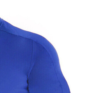 T-shirt de compression à manches longues pour homme, bleu uni, séchage rapide, coupe ample, écologique, respirant, col rond, en polyester tricoté - Product Image 3