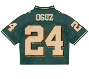 Custom Maroon Gold American Football Jersey V-Neck Short Sleeve Mesh Breathable 100% Polyester Sublimated Print Front Team <b>Name</b> - Product Image 3