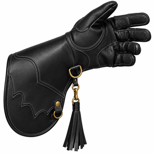 Gant de Falconnerie en Cuir Véritable pour la Manipulation des Aigles avec Doigts Rembourrés, Construction Robuste et Manchette Longue Protectrice – Vente en Gros - Product Image 3