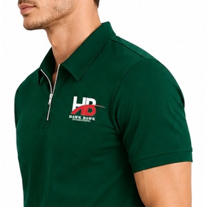เสื้อโปโลผู้ชายแบบซิป ¼  ทรงพอดีตัว ระบายอากาศได้ดี เนื้อผ้านุ่ม แห้งเร็ว สวมใส่สบายทุกวัน คุณภาพพรีเมียมสำหรับผู้ชาย - Product Image 6