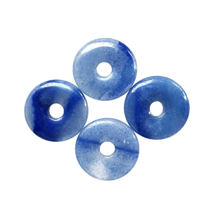 Donuts en cristal naturel, donuts en pierre de cristal d'aventurine bleue, pierres précieuses, pierres de cristal Reiki, donuts de guérison, agate, vente en gros - Product Image 1