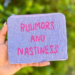 Pochette de monnaie perlée à la main j'ai Glam partout citation sac à fermeture éclair broderie personnalisée sac à main unisexe cadeau mode en gros Compact - Product Image 6