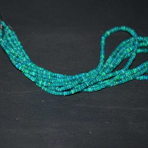 Cuentas de piedras preciosas lisas Rondelle de ópalo verde etíope Natural de 3-5mm cuentas de ópalo Welo al por mayor para joyería tamaño personalizado disponible - Product Image 2