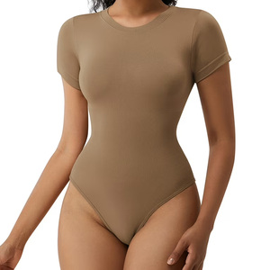 Combinaison de fitness pour femmes, logo personnalisé, sans couture, en spandex/coton, extensible dans quatre directions, respirante, coupe ajustée, service OEM/ODM, vente en gros - Product Image 5