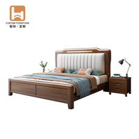 Cadre de Lit Queen Size en Bois Massif Blanc de Luxe avec Matelas, Lit Double Extensible avec Rangement, Mobilier de Chambre en Promotion