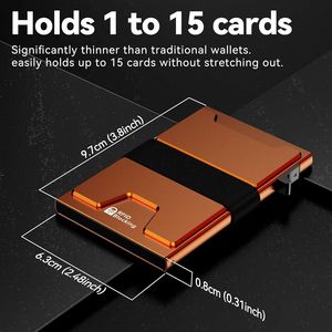 Portafoglio Smart Card Furid per Uomo, Sottile con Blocco RFID, Porta Biglietti da Visita con Apertura Frontale in Metallo, Confezione Regalo - Product Image 2