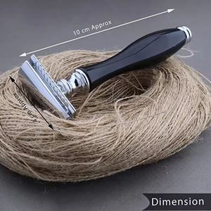 Maquinilla de afeitar clásica de doble filo con agarre cómodo para afeitado manual en húmedo, para el cuidado personal diario. - Product Image 3