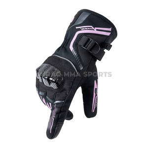 Gants de moto en cuir personnalisés avec fibre de carbone, imperméables pour l'hiver, unisexes - Product Image 3