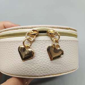 Numéro personnalisé n° 3 tirettes de fermeture éclair en métal doré clair, forme cœur à fond épais, pour sacs et manteaux, accessoires vestimentaires - Product Image 1