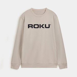 เสื้อสเวตเตอร์คอกลมของผู้ชายเสื้อสเวตเตอร์สีดำล้วนย้อมสีล้วนแบบกำหนดเองขายส่ง - Product Image 3