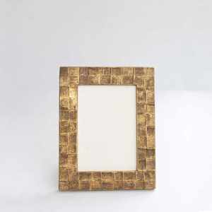 กรอบรูปไม้ลายแนวตั้งสีทองทำมือ สไตล์วินเทจหรูหรา ของตกแต่งบ้าน ของขวัญ - Product Image 1