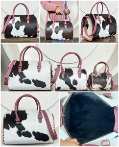 New Wholesale Custom High Quality Designer Large Genuine Cowhide Leather Speedy Bag Women's Weekender Handbag <b>Travel</b> Duffel Bag - Product Image 3