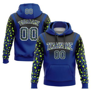 Sudadera con Capucha para Hombre, Degradado Verde Marino, Personalizable con Nombre y Número, Impresión por Sublimación, Estilo Casual para Otoño, Diseño con Bolsillos, Corte Regular - Product Image 4