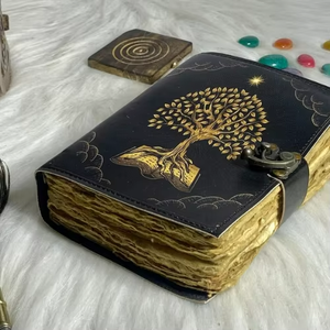 Classic Vintage Genuine <b>Leather</b> Journal Tree Life Sketchbook Travel <b>Diary</b> Handmade Animal Deckle Edge Paper Gift 7x5 - Product Image 5