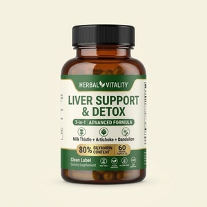 Rainwood Complément Alimentaire <span class=keywords><strong>Naturel</strong></span> à Base de Plantes <span class=keywords><strong>pour</strong></span> la Détoxification Hépatique, Complexe Chardon-Marie, Pissenlit et Artichaut, OEM Marque Privée - Product Image 1