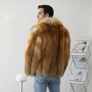 Veste sans manches en fausse fourrure de renard pour homme, sans col, couleur unie, épaisse, vêtement d'extérieur - Product Image 4