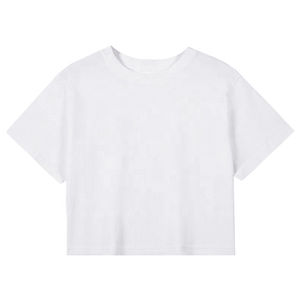 Camiseta Corta de Verano para Mujer, Holgada, de Color Sólido, Transpirable, para Yoga, Running, Deportes, Casual, 100% Algodón, Ecológica, Personalizable - Product Image 1