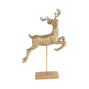 Sculpture de renne nordique en aluminium de luxe haut de gamme, vente en gros d'usine, réutilisable, taille et couleur personnalisables, décoration d'hiver pour la maison - Product Image 6