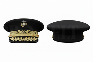 Custom Material Embroidered Badge Peak <b>Cap</b> Gold Leaf Design Formal Uniform Style Adjustable Accessory OEM ODM Polyester <b>Hat</b> - Product Image 4