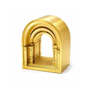 Prensapapeles de Latón Macizo Chapado en Oro Personalizado con Diseño Geométrico, Recuerdo de Escritorio, Decoración de Oficina - Product Image 2