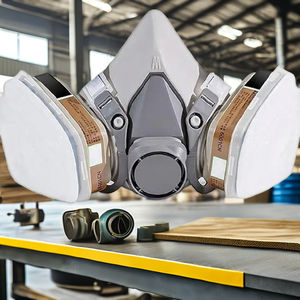 Mascarilla de Seguridad Industrial de Alta Calidad, Media Cara, de Silicona Reutilizable, KN95, Protección Respiratoria, Filtro de Gases Tóxicos, Antipolvo, con Exhalación - Product Image 4