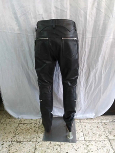 กางเกงหนังแท้ทรงสลิมฟิตสำหรับผู้ชาย หนังวัวคุณภาพสูง กันน้ำ ระบายอากาศได้ดี ปิดด้วยซิป เหมาะสำหรับฤดูหนาว - Product Image 5